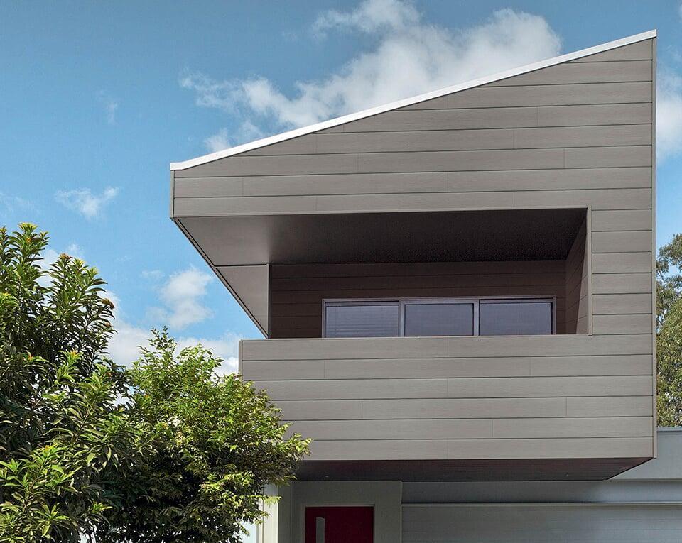 Moderne woning met Dumaclin gevelbekleding in taupe