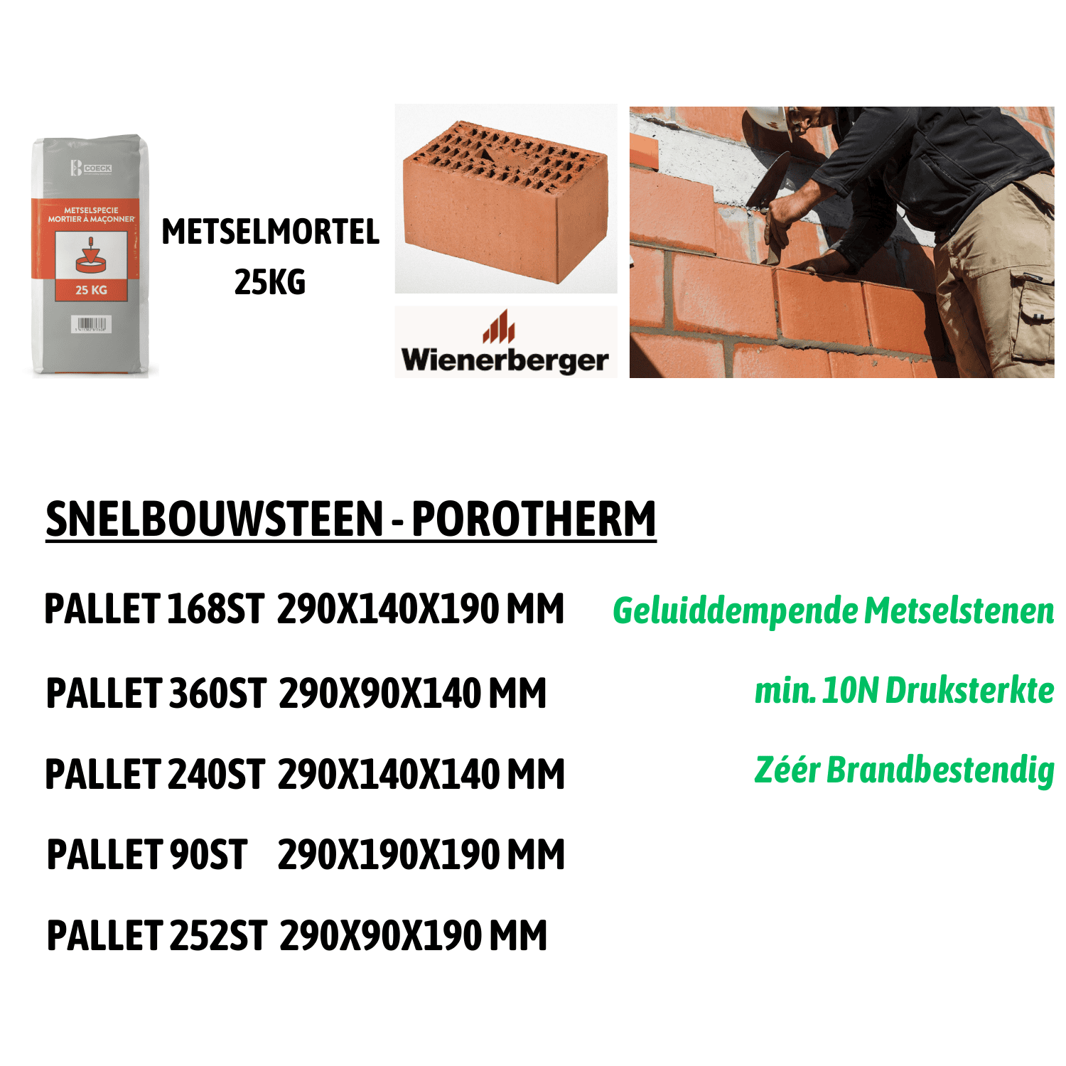 Snelbouwsteen Porotherm