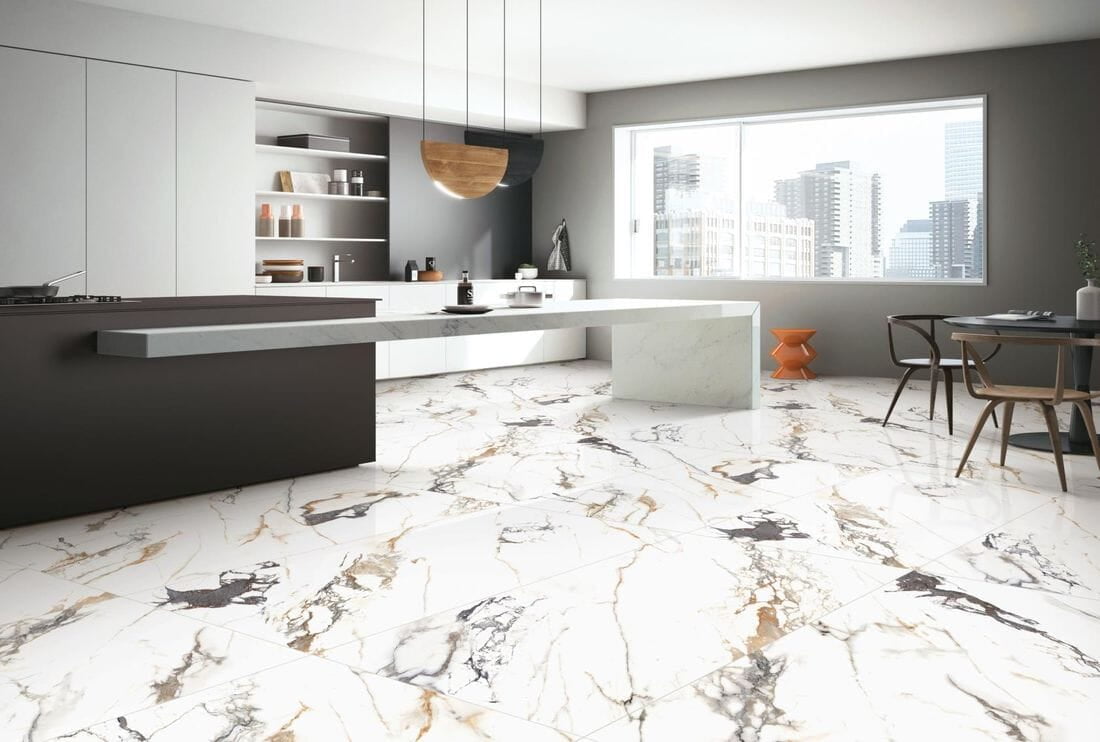 Calacatta Love tegels sfeerbeeld – Bouwcenter MVR Oostende