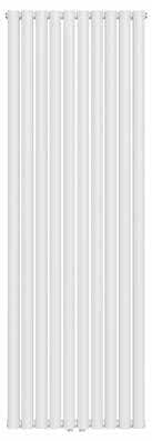 Verticale designradiator Ovaal (dubbel) glanzend wit – Belrad bij Bouwcenter MVR Oostende